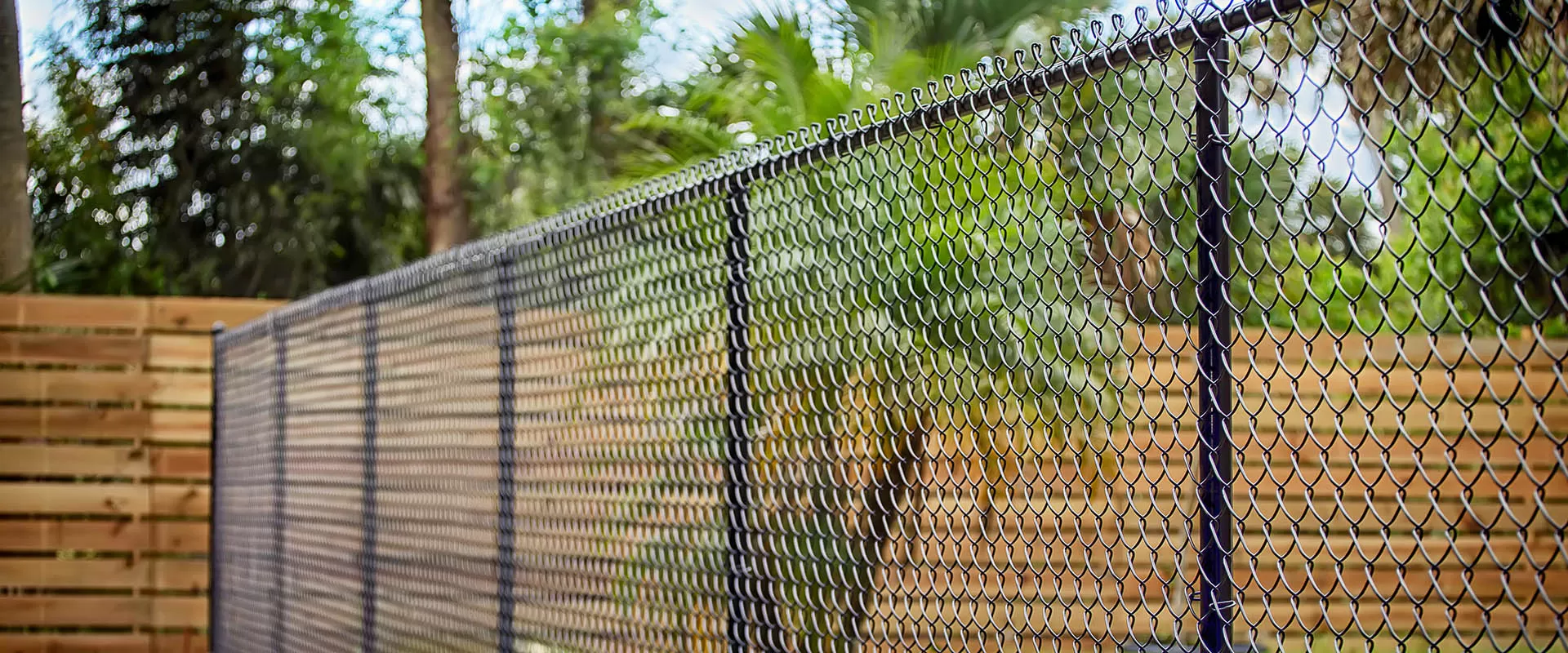 Black Chain Link Fence